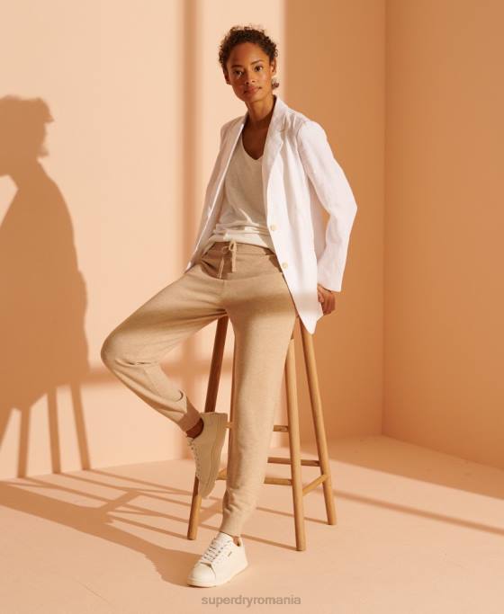 Superdry blazer din cânepă ediție limitată îmbrăcăminte alb femei JX0Z5540