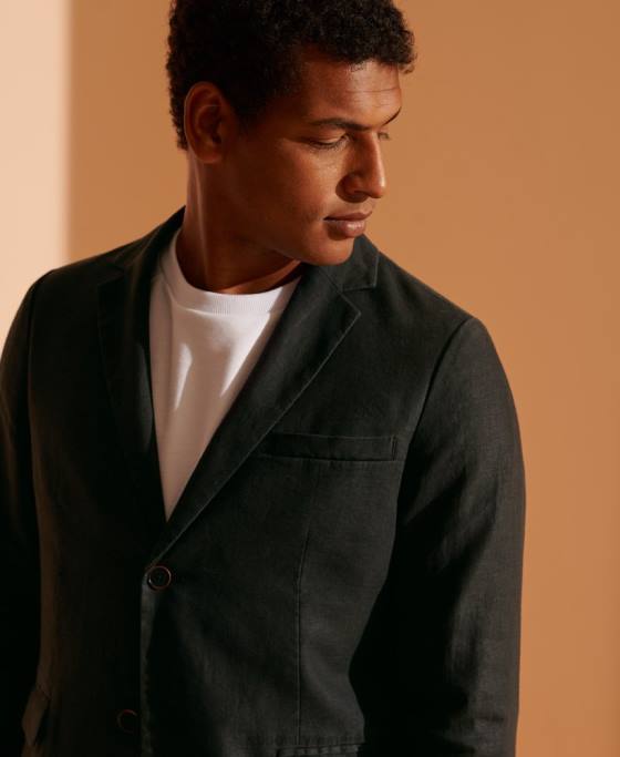 Superdry blazer din cânepă ediție limitată îmbrăcăminte negru bărbați JX0Z4737