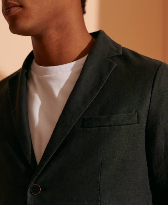 Superdry blazer din cânepă ediție limitată îmbrăcăminte negru bărbați JX0Z4737