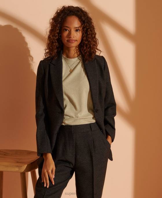 Superdry blazer din lână ediție limitată îmbrăcăminte negru femei JX0Z5475