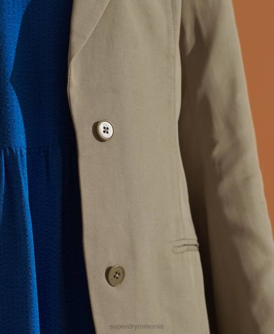 Superdry blazer din tencel ediție limitată îmbrăcăminte bej femei JX0Z5531
