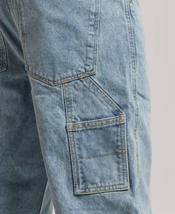 Superdry blugi carpenter din bumbac organic îmbrăcăminte albastru deschis bărbați JX0Z1211