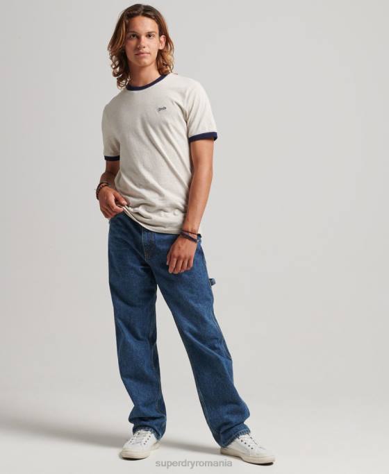 Superdry blugi carpenter din bumbac organic îmbrăcăminte albastru inchis bărbați JX0Z1215