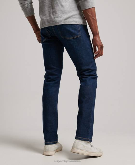 Superdry blugi drepti subțiri din bumbac organic îmbrăcăminte albastru bărbați JX0Z1208