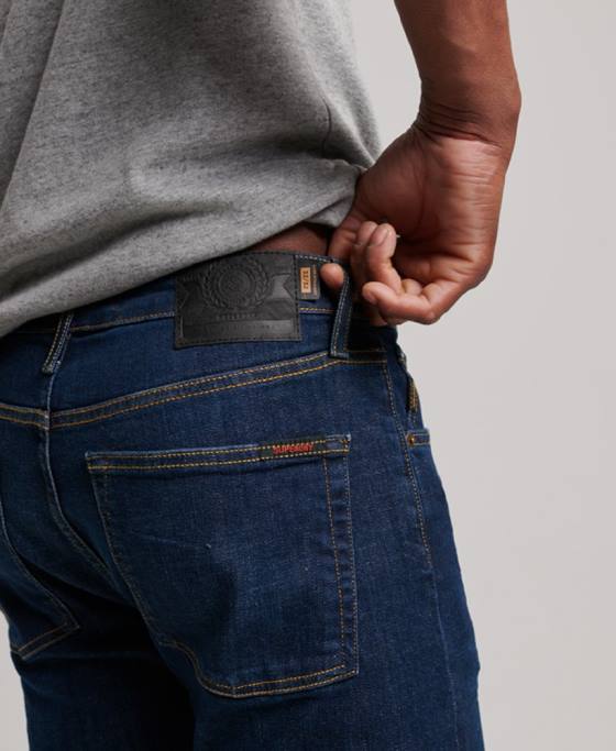 Superdry blugi drepti subțiri din bumbac organic îmbrăcăminte albastru bărbați JX0Z1208