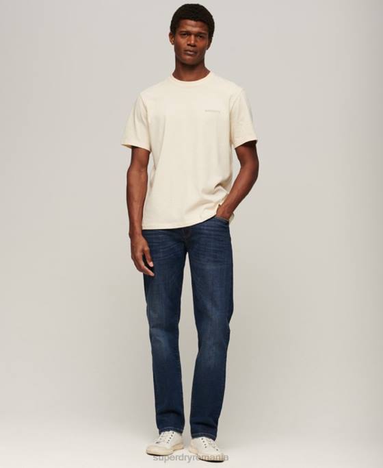 Superdry blugi drepti subțiri din bumbac organic îmbrăcăminte albastru bărbați JX0Z1225