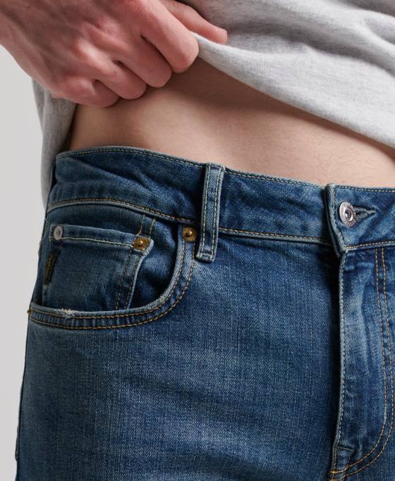 Superdry blugi subțiri din bumbac organic îmbrăcăminte albastru bărbați JX0Z1207