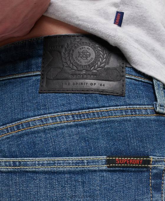 Superdry blugi subțiri din bumbac organic îmbrăcăminte albastru bărbați JX0Z1207
