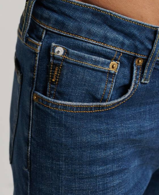 Superdry blugi subțiri din bumbac organic îmbrăcăminte albastru bărbați JX0Z1209