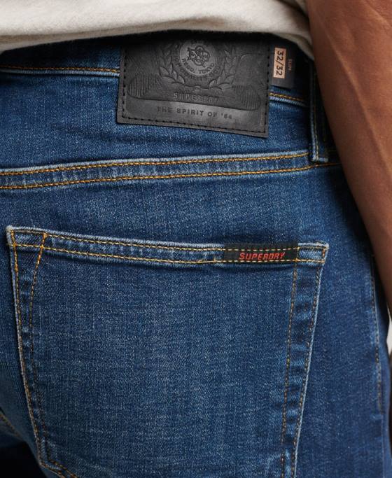 Superdry blugi subțiri din bumbac organic îmbrăcăminte albastru bărbați JX0Z1209