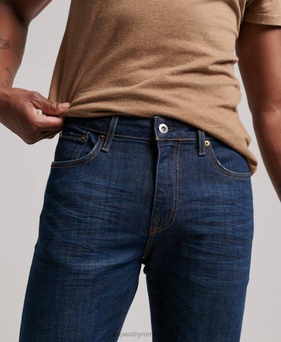 Superdry blugi subțiri din bumbac organic îmbrăcăminte albastru bărbați JX0Z1224