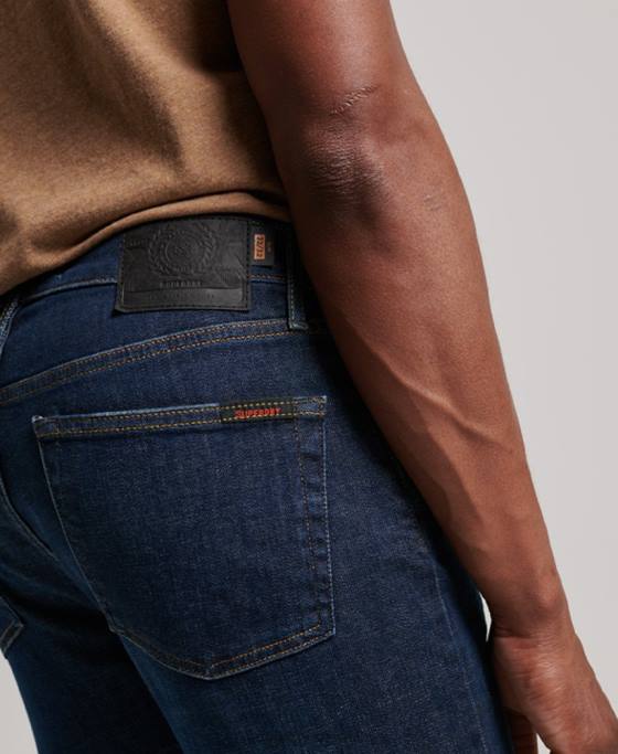 Superdry blugi subțiri din bumbac organic îmbrăcăminte albastru bărbați JX0Z1224
