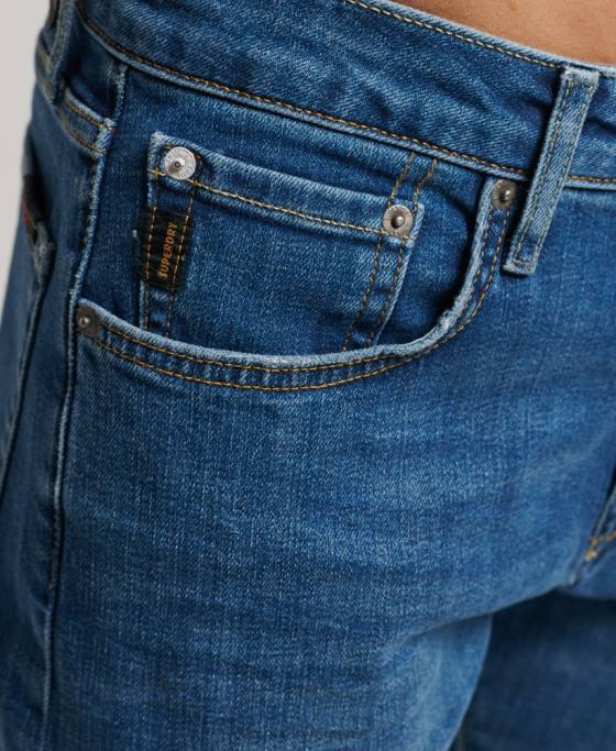 Superdry blugi subțiri din bumbac organic îmbrăcăminte albastru deschis bărbați JX0Z1220