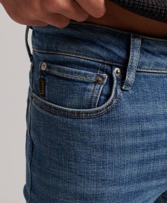 Superdry blugi vintage skinny îmbrăcăminte albastru deschis bărbați JX0Z1223