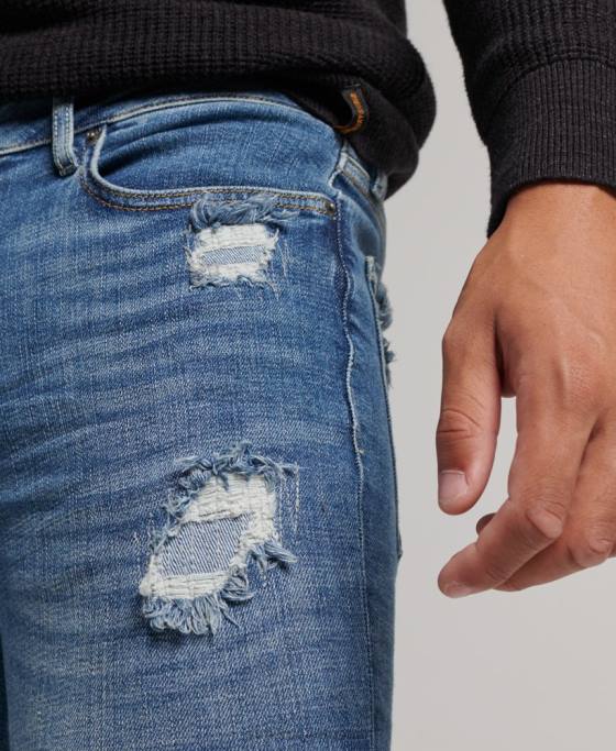 Superdry blugi vintage skinny îmbrăcăminte albastru deschis bărbați JX0Z1223