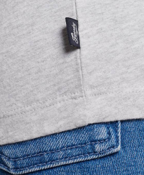 Superdry bluză cu mânecă lungă cu logo vintage din bumbac organic îmbrăcăminte gri deschis femei JX0Z2971