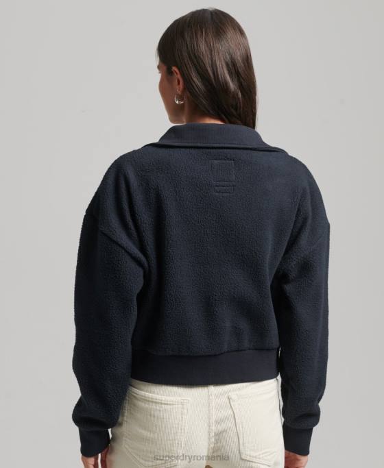 Superdry bluză vintage chevron polar fleece îmbrăcăminte marina femei JX0Z5927