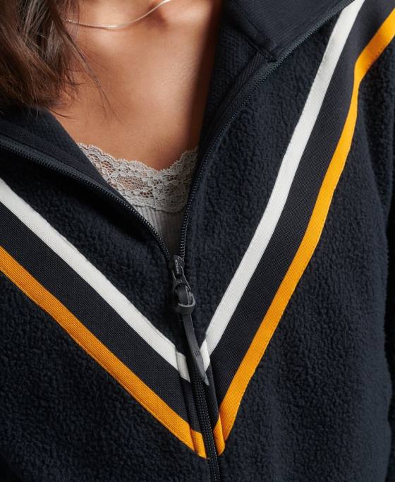 Superdry bluză vintage chevron polar fleece îmbrăcăminte marina femei JX0Z5927