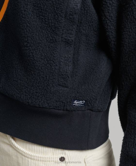 Superdry bluză vintage chevron polar fleece îmbrăcăminte marina femei JX0Z5927