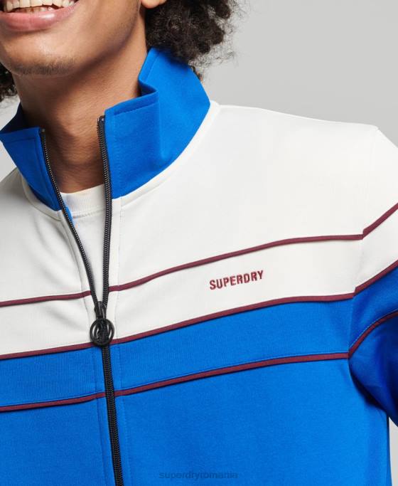 Superdry bluză vintage cu fermoar îmbrăcăminte albastru bărbați JX0Z822