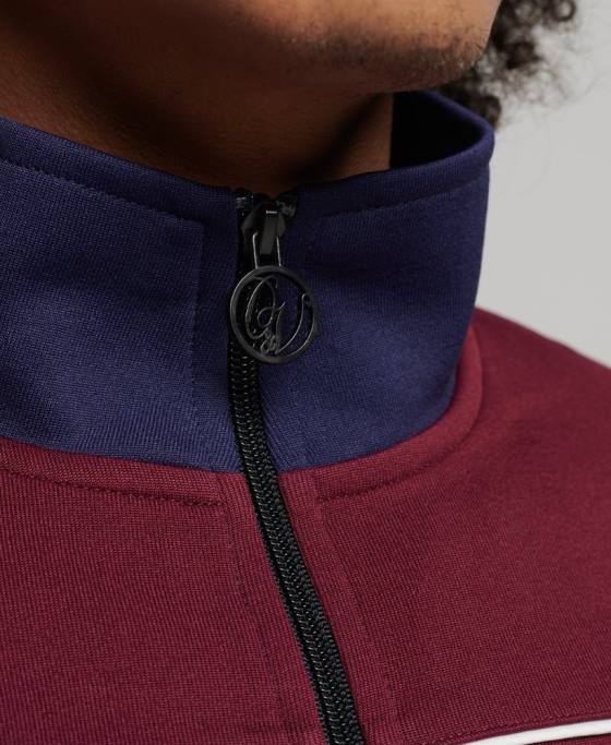 Superdry bluză vintage cu fermoar îmbrăcăminte marina bărbați JX0Z834