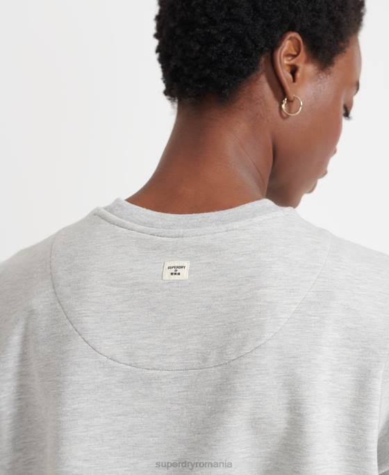 Superdry box de antrenament tăiat transpirație îmbrăcăminte gri femei JX0Z6014