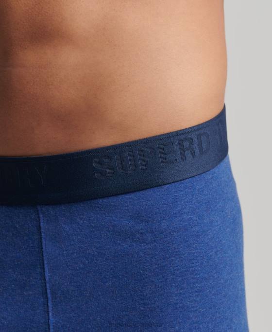 Superdry boxer din bumbac organic pachet dublu îmbrăcăminte albastru bărbați JX0Z1666