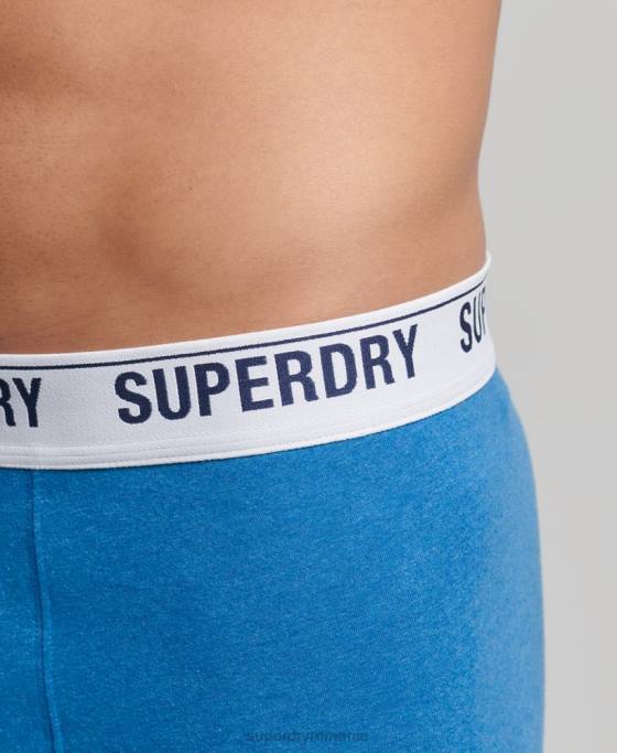 Superdry boxer din bumbac organic pachet dublu îmbrăcăminte albastru bărbați JX0Z1736