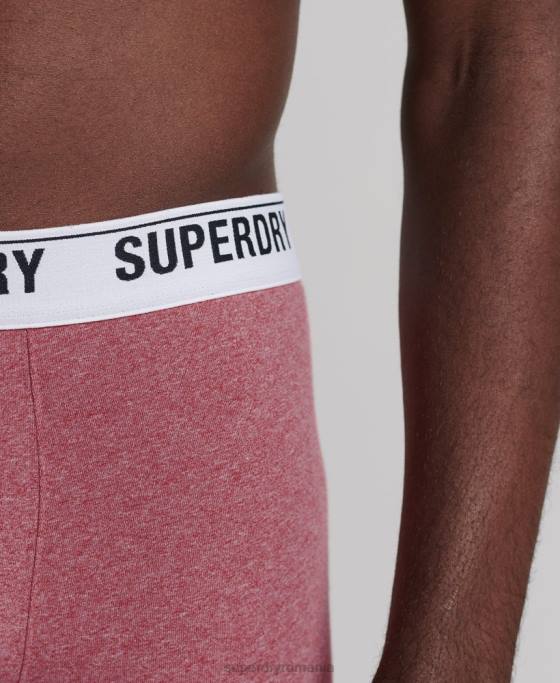 Superdry boxer din bumbac organic pachet dublu îmbrăcăminte portocale bărbați JX0Z1638