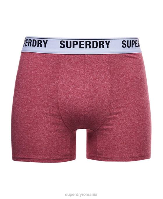 Superdry boxer din bumbac organic pachet dublu îmbrăcăminte portocale bărbați JX0Z1638