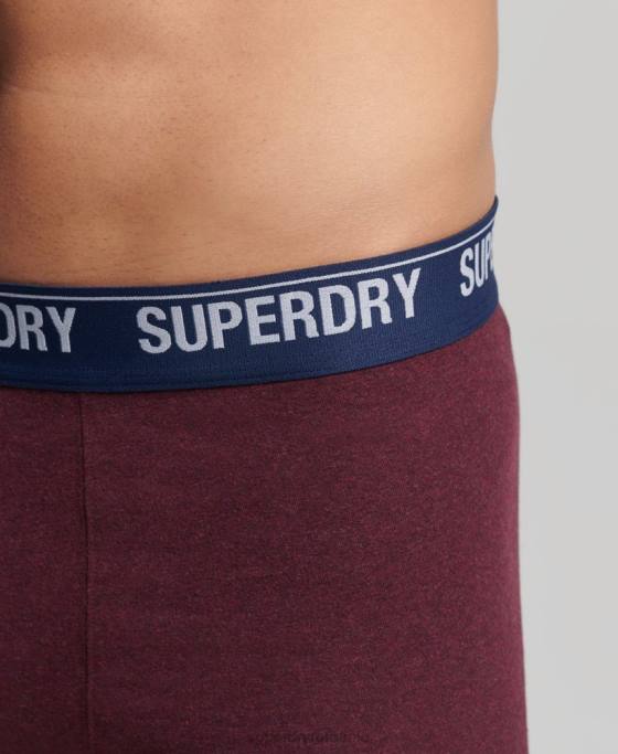 Superdry boxer din bumbac organic pachet dublu îmbrăcăminte roșu bărbați JX0Z1833