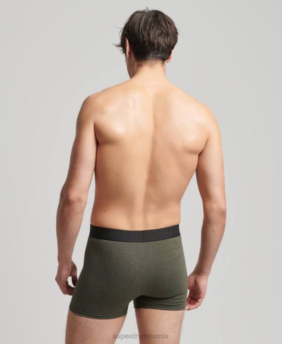 Superdry boxer din bumbac organic pachet triplu multiplu îmbrăcăminte negru bărbați JX0Z1831
