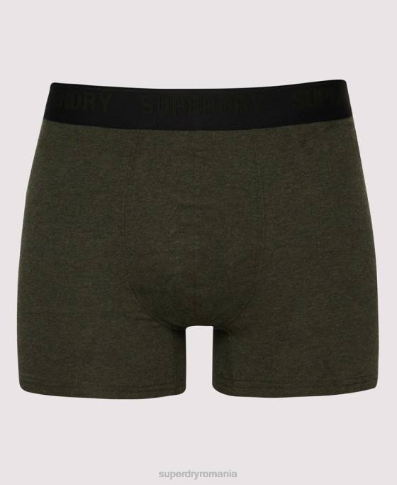 Superdry boxer din bumbac organic pachet triplu multiplu îmbrăcăminte negru bărbați JX0Z1831