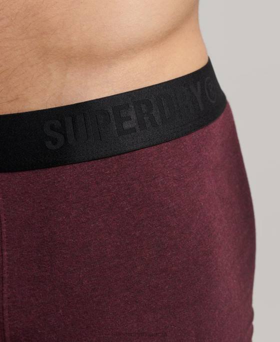 Superdry boxer offset din bumbac organic pachet dublu îmbrăcăminte marina bărbați JX0Z1636