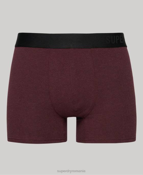 Superdry boxer offset din bumbac organic pachet dublu îmbrăcăminte marina bărbați JX0Z1636