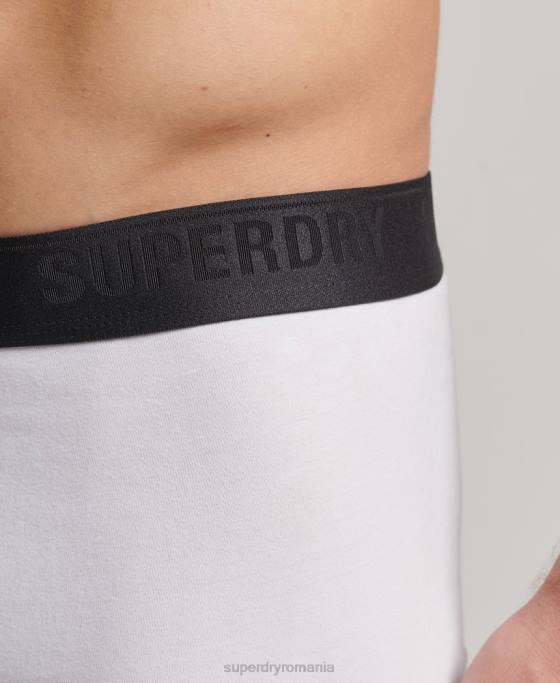 Superdry boxeri din bumbac organic pachet triplu îmbrăcăminte negru bărbați JX0Z1820