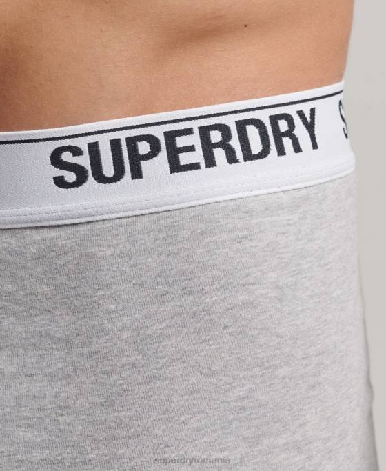 Superdry boxeri din bumbac organic pachet triplu îmbrăcăminte portocale bărbați JX0Z1618