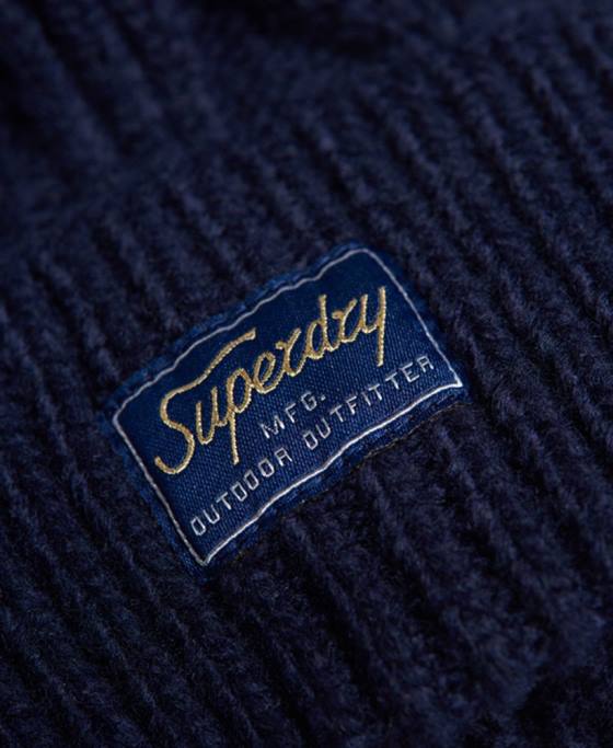 Superdry cablu lux beanie accesorii marina femei JX0Z4284