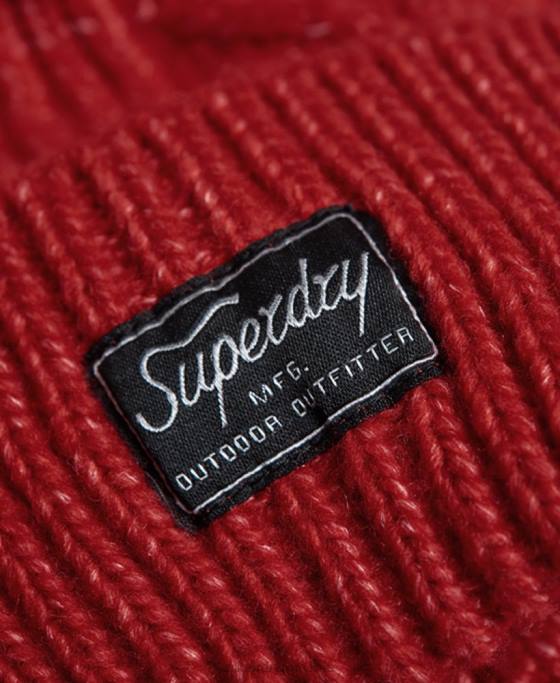 Superdry cablu lux beanie accesorii roșu femei JX0Z4294
