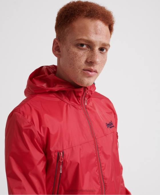Superdry cagoule împachetabil offshore îmbrăcăminte roșu bărbați JX0Z1186