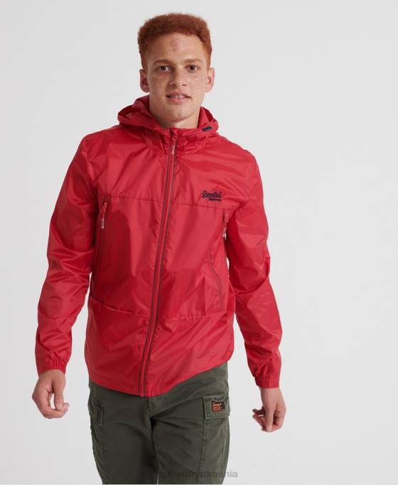 Superdry cagoule împachetabil offshore îmbrăcăminte roșu bărbați JX0Z1186