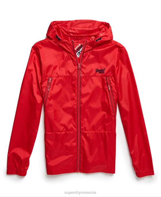 Superdry cagoule împachetabil offshore îmbrăcăminte roșu bărbați JX0Z1186