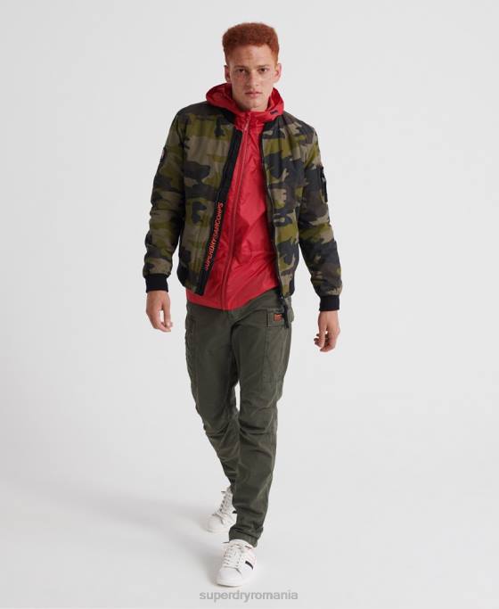 Superdry cagoule împachetabil offshore îmbrăcăminte roșu bărbați JX0Z1186