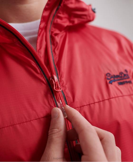 Superdry cagoule împachetabil offshore îmbrăcăminte roșu bărbați JX0Z1186