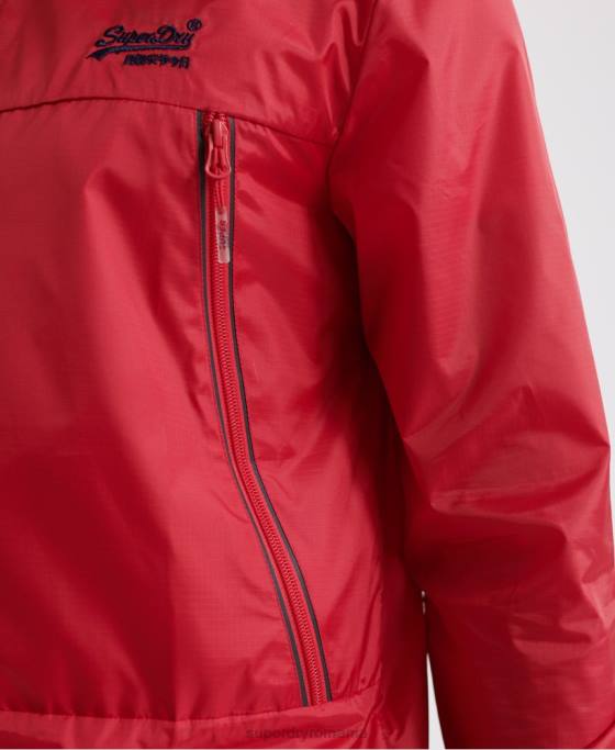 Superdry cagoule împachetabil offshore îmbrăcăminte roșu bărbați JX0Z1186