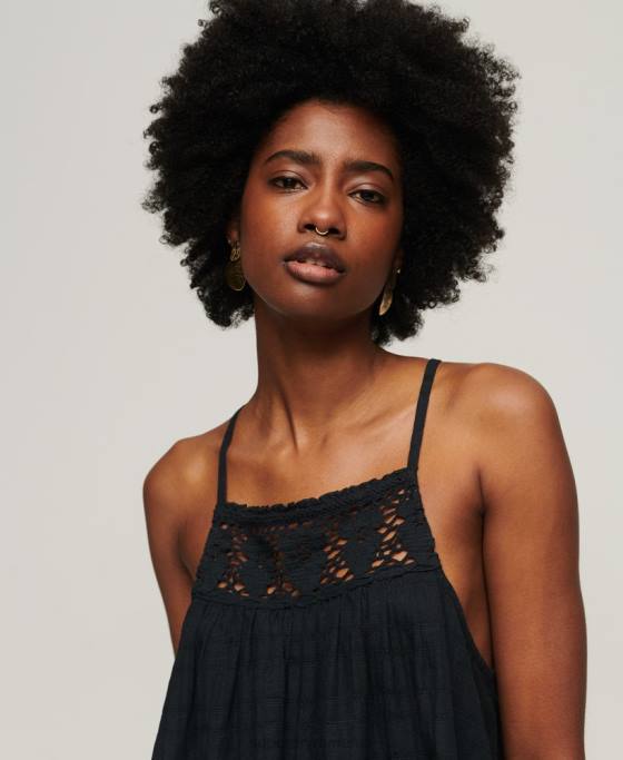 Superdry cami top vintage cu halter îmbrăcăminte marina femei JX0Z2893