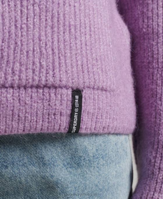 Superdry cardigan super moale esențial îmbrăcăminte Violet femei JX0Z3968
