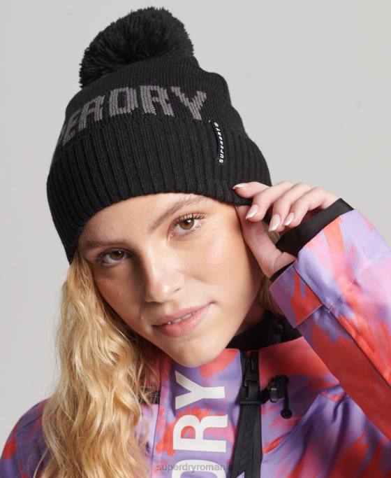 Superdry cască de zăpadă accesorii negru femei JX0Z4108