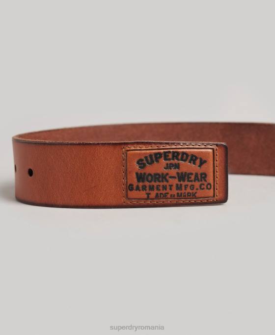 Superdry centura badgeman accesorii bronzat bărbați JX0Z1844