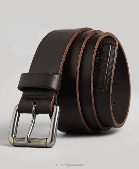 Superdry centura badgeman accesorii maro bărbați JX0Z1593